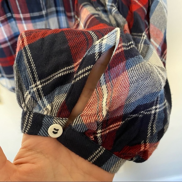 Vince Camuto Embroidered Blue and Red Peasant Blouse Size Small NWT - Picture 7 of 10